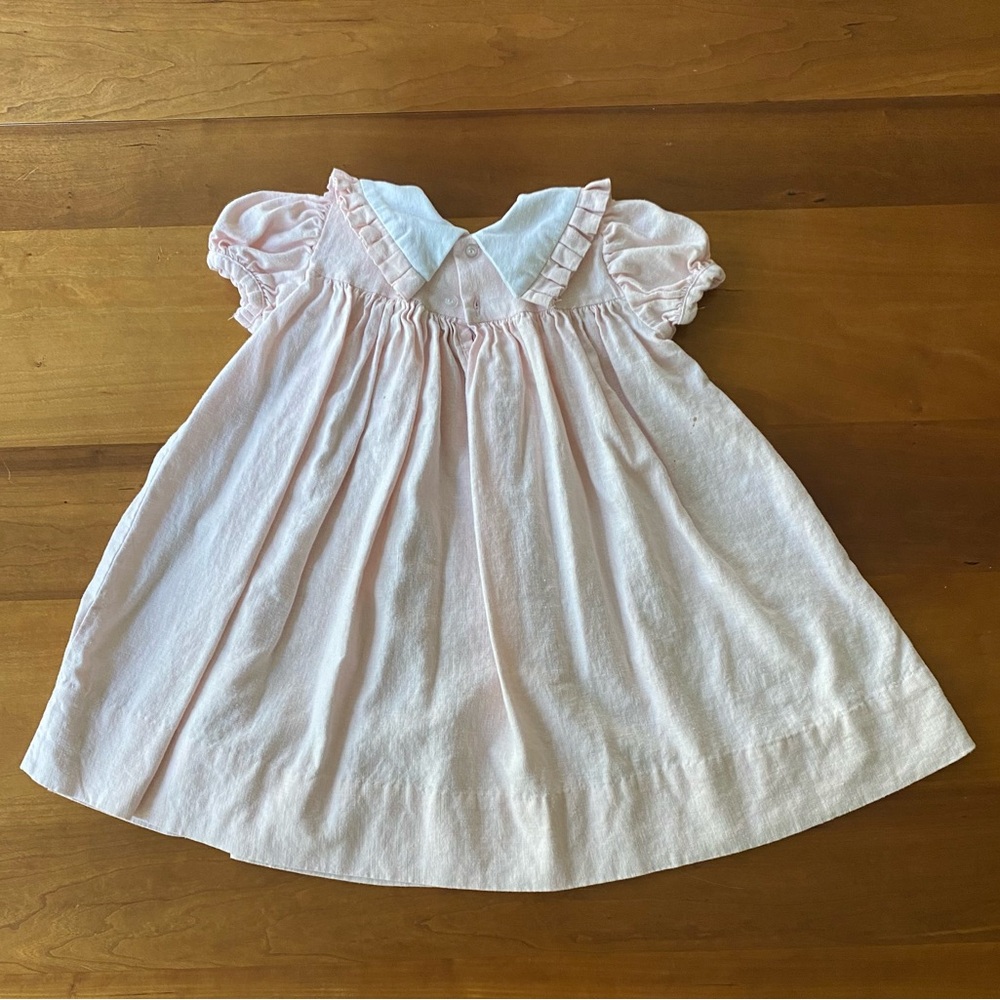 Chabre girl’s 2T pink round frill collar dress
